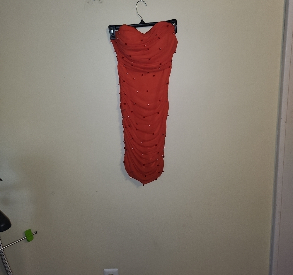 Windsor Strapless Orange Dress
